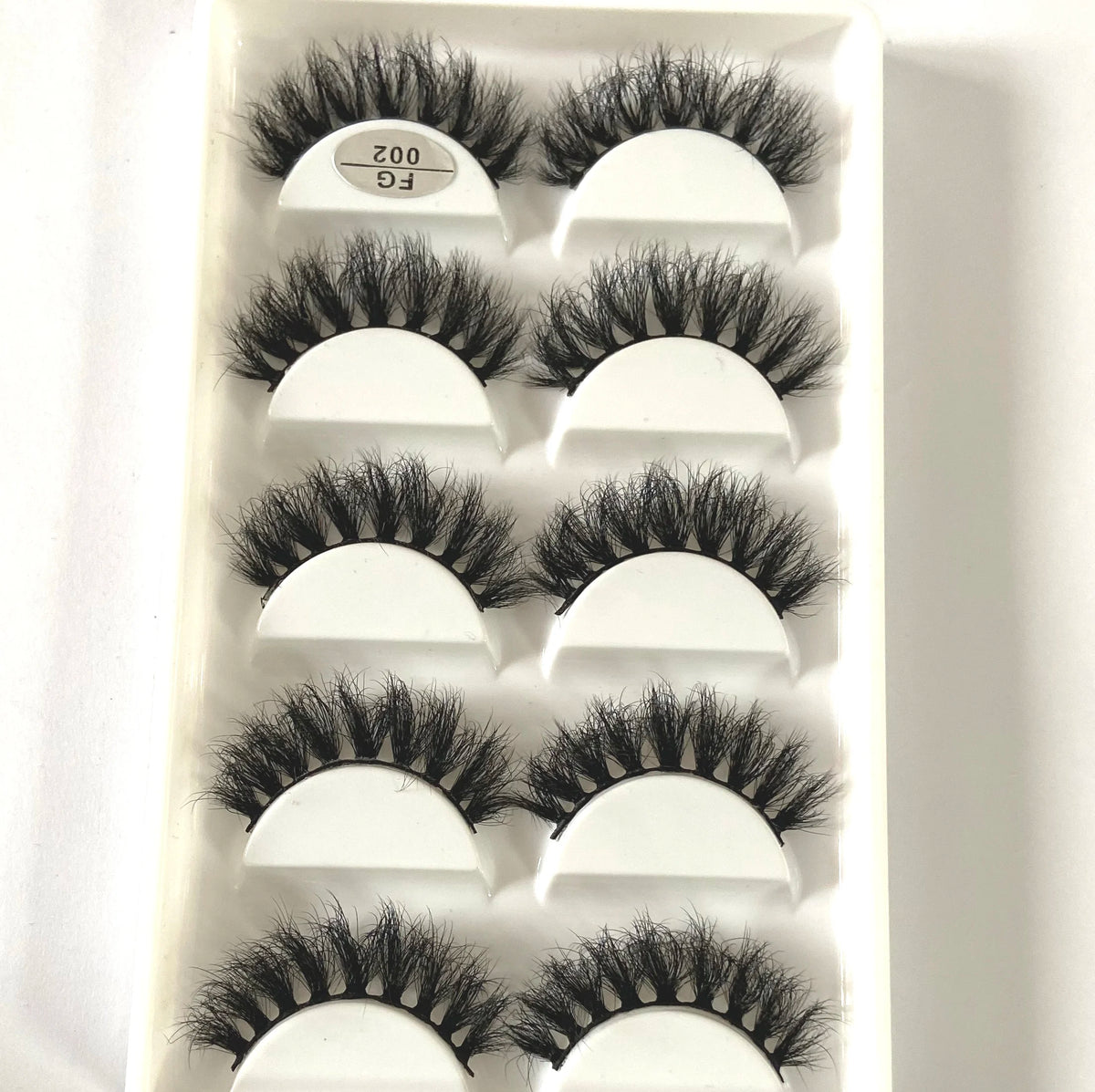 HBZGTLAD 5Pairs Handmade Mink Lashes Short False Eyelashes Dense Natural Long Messy Eye Lashes Reusable Stage Makeup Eyelashes