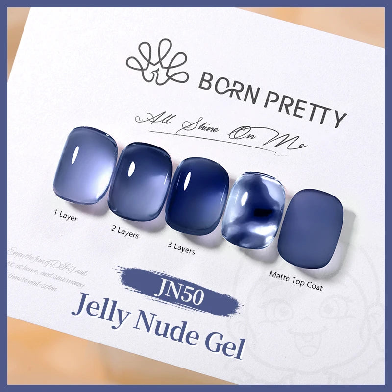 BORN PRETTY Water Light Cat Magnetic Gel Nail Polish Nude Milk White Jelly Color Semi Permanent Soak Off UV LED Gel Varnish DIY