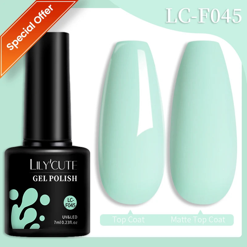 LILYCUTE 7ml Top Coat Function Gel Nail Polish Semi-permanent Soak off Reinforcement Base Gel For Nails Tools Gel Varnish