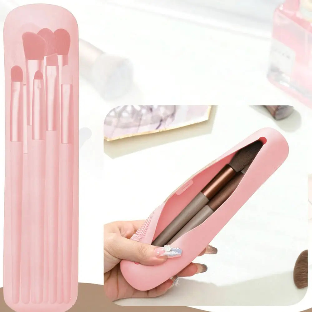 Silicone Makeup Brush Holder Portable Magnetic Cosmetic Bag Travel Dustproof Organizer Case For Rancai Beauty Tools Pouch