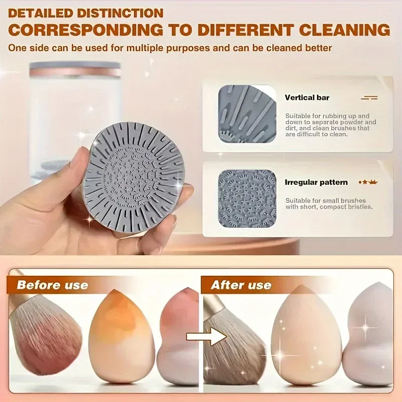 USB Powered Brush Washer Dryer Odorless Battery-Free Makeup Cleaner Plug-and-Play Essential Beauty Accessory