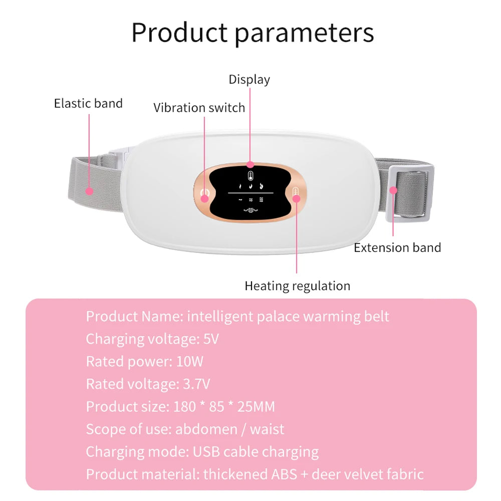 Menstrual Heating Pad Smart Warm Palace Belt for Relieving Waist Pain During Menstruation Heating Abdominal Waist Massage Tools