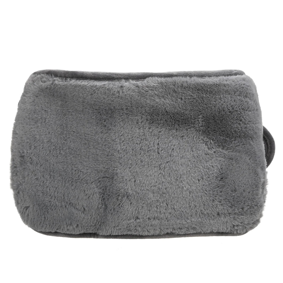 Hot Water Bag Uterus Warming Waist Belt Dark Gray Adjustable Thick Soft Plush Waist Cover for Hot Water Bottle