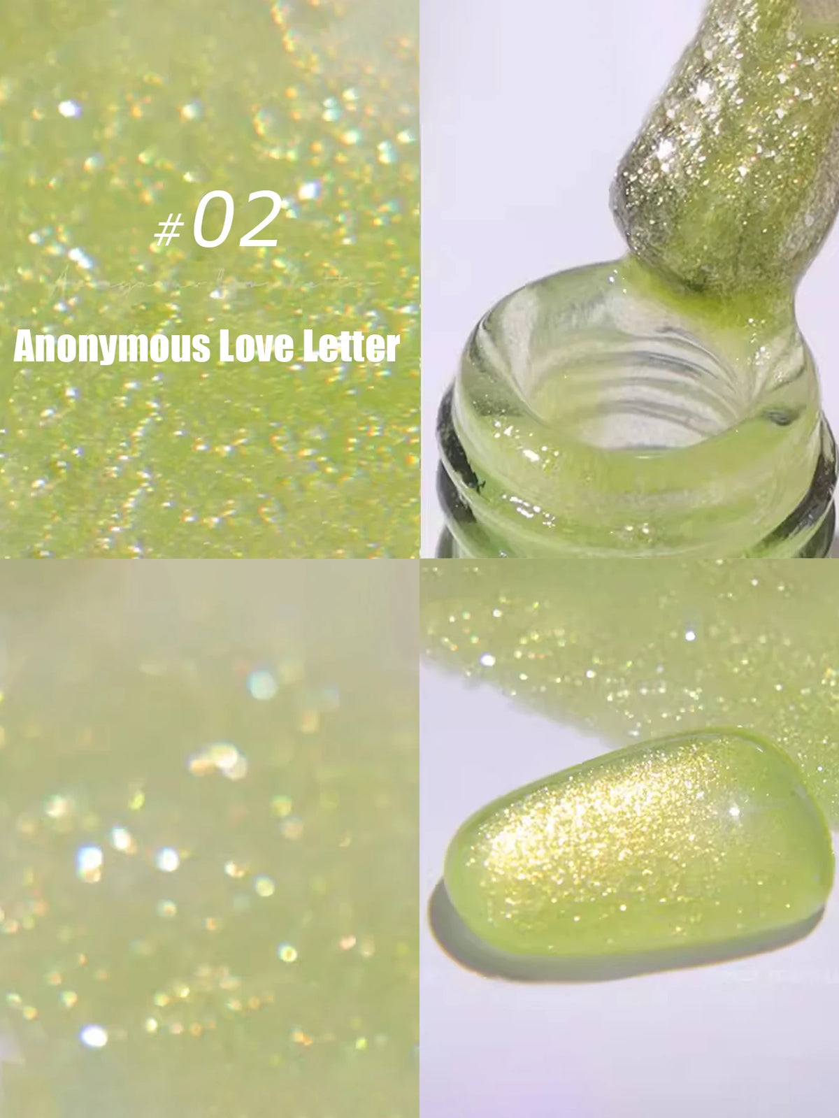 MN 1-9PCS Pink Blue White Green Color Series Gel Nail Polish With Strobe Glitter Brocade Diamond Gel Polish