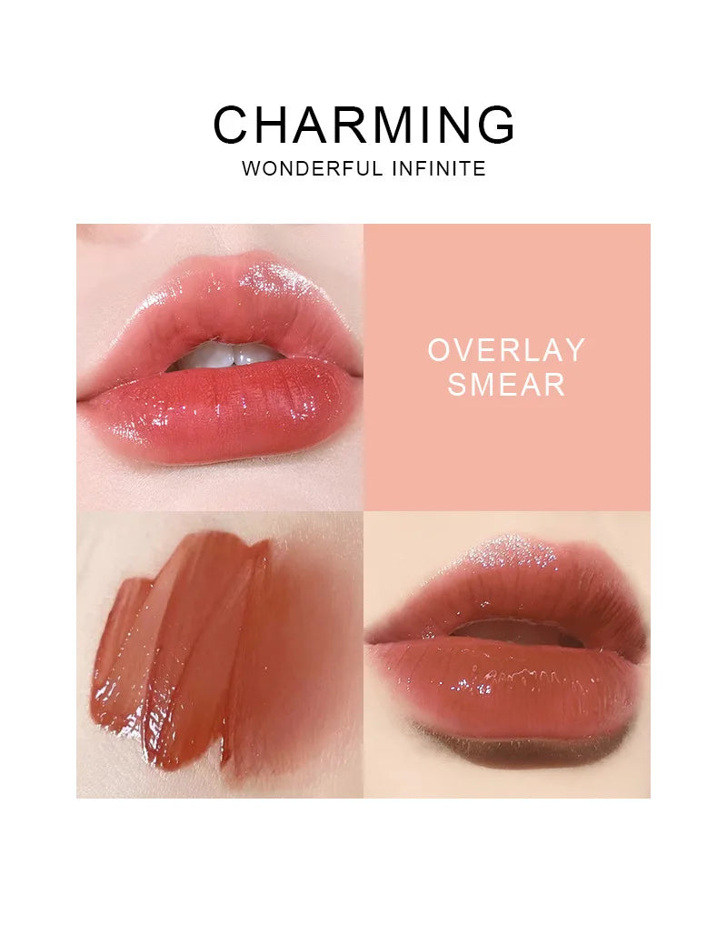 Mirror Water Gloss Lip Glaze Moisturizing Liquid Lipstick Long Lasting Nourishing Glass Lip Gloss Transparent Lip Stain Tint