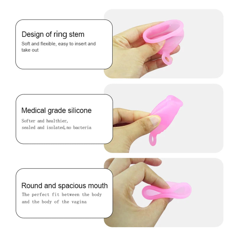 Period Menstrual Bowls For Menstruation Antispill Medical Grade Menstrual Cups Medical Silicone Women's Menstrual Collector