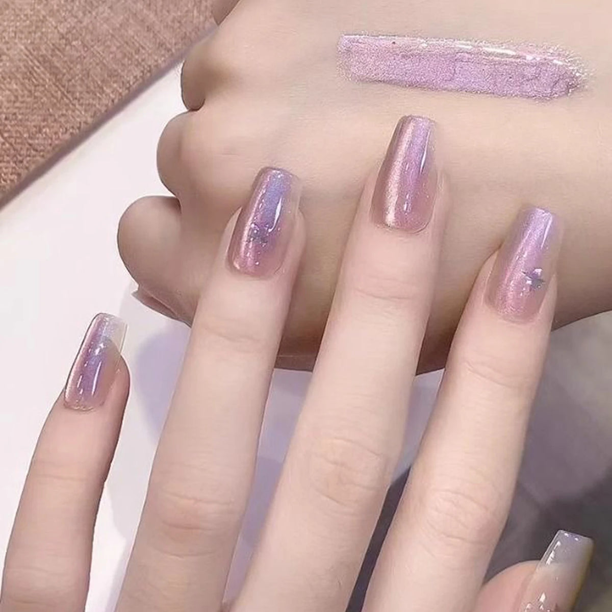 MIANEL 2026 New 12ML Aurora Night Cat Eye Gel Nail Polish Flash Sparkle Holographic Crystal Dual Light Silk Glass Bead Nail Art