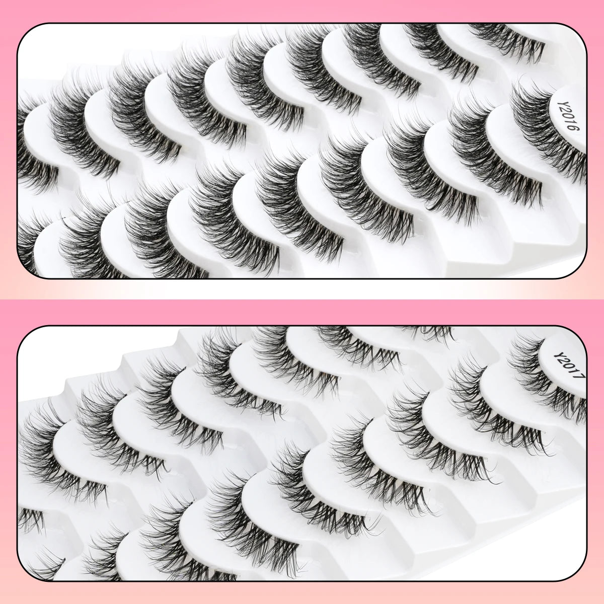 YSDO 5/10 Pairs Natural Eyelash Extension Hand Made Maquilagem Fluffy Fake Half Lashes Soft 3D Mink Lashes Makeup Faux Cilios
