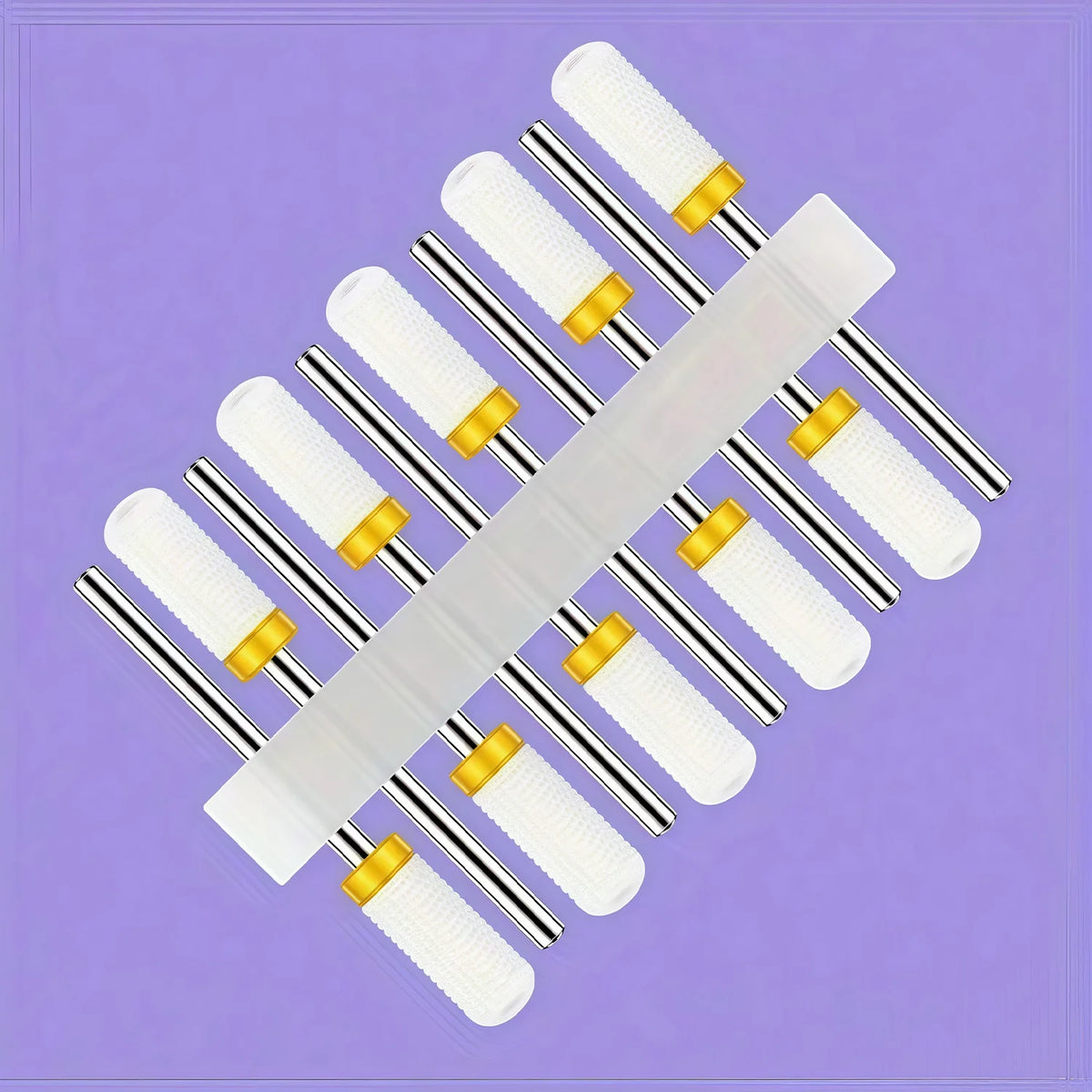 10pcs Ceramic Nail Buffering Heads for Perfect Nail Finish Professional Grade Ceramic Material for Smooth And Shiny Nails