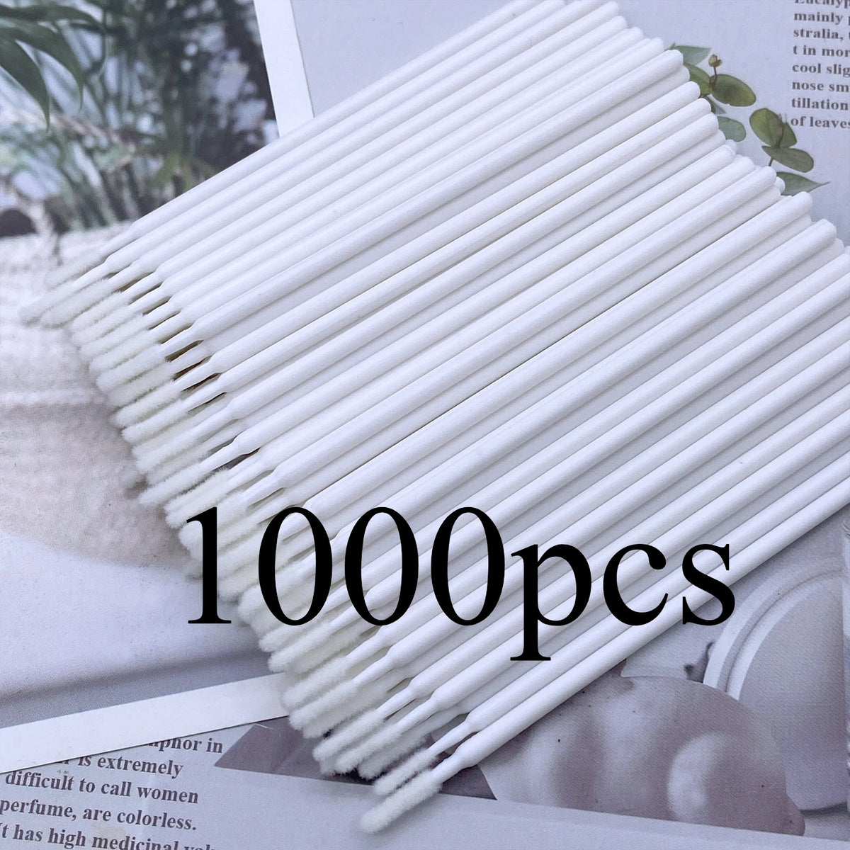 1000pcs Micro Brush Micro Swabs for Eyelash Extension Disposable Micro Applicator Brush Micro Eyelash Sticks Makeup Tools