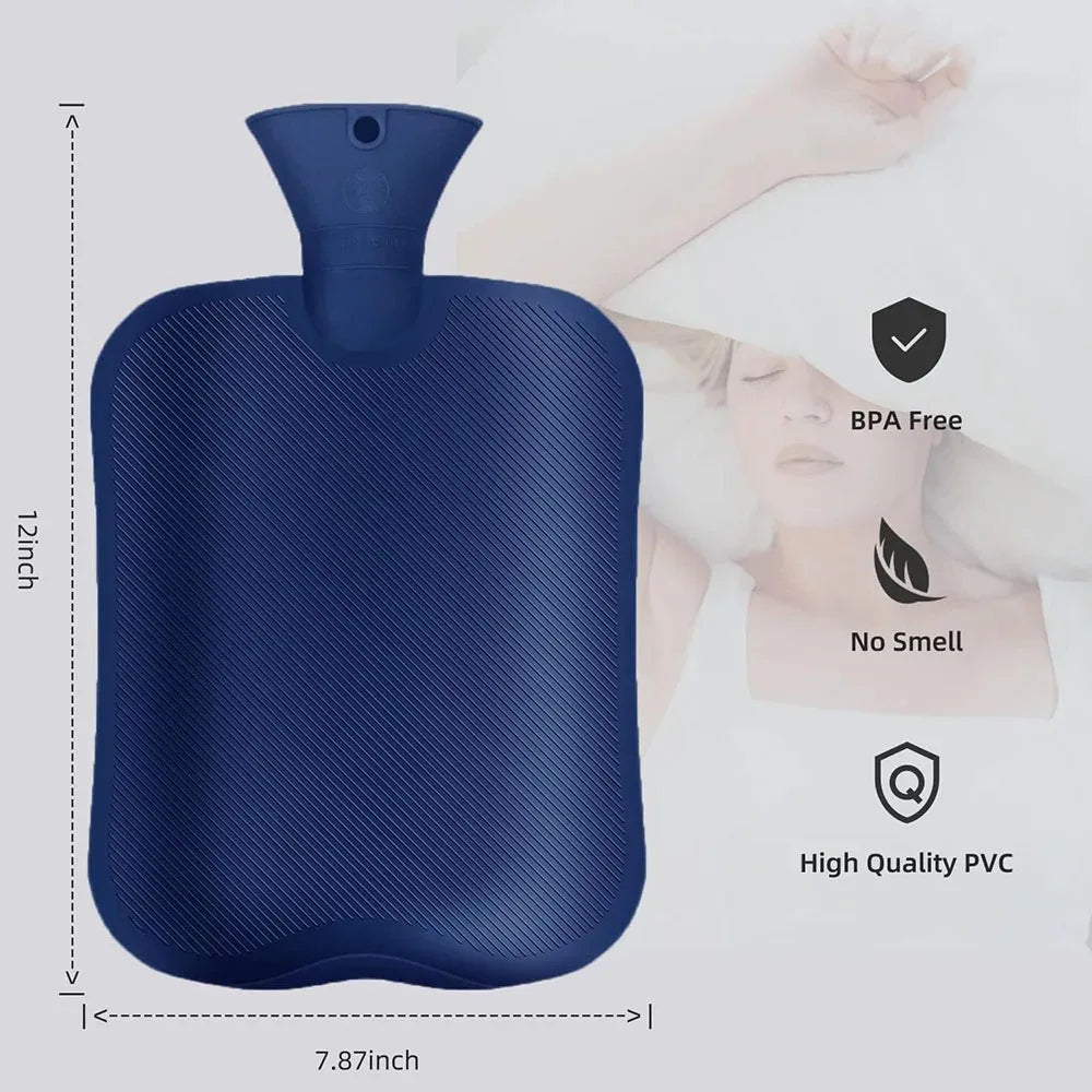 Hot Water Bottle with Knitted Cover Durable 1L/2L Hot Water Bag for Pain Relief Hot Cold Therapy Hand Feet Warmer Women Gifts