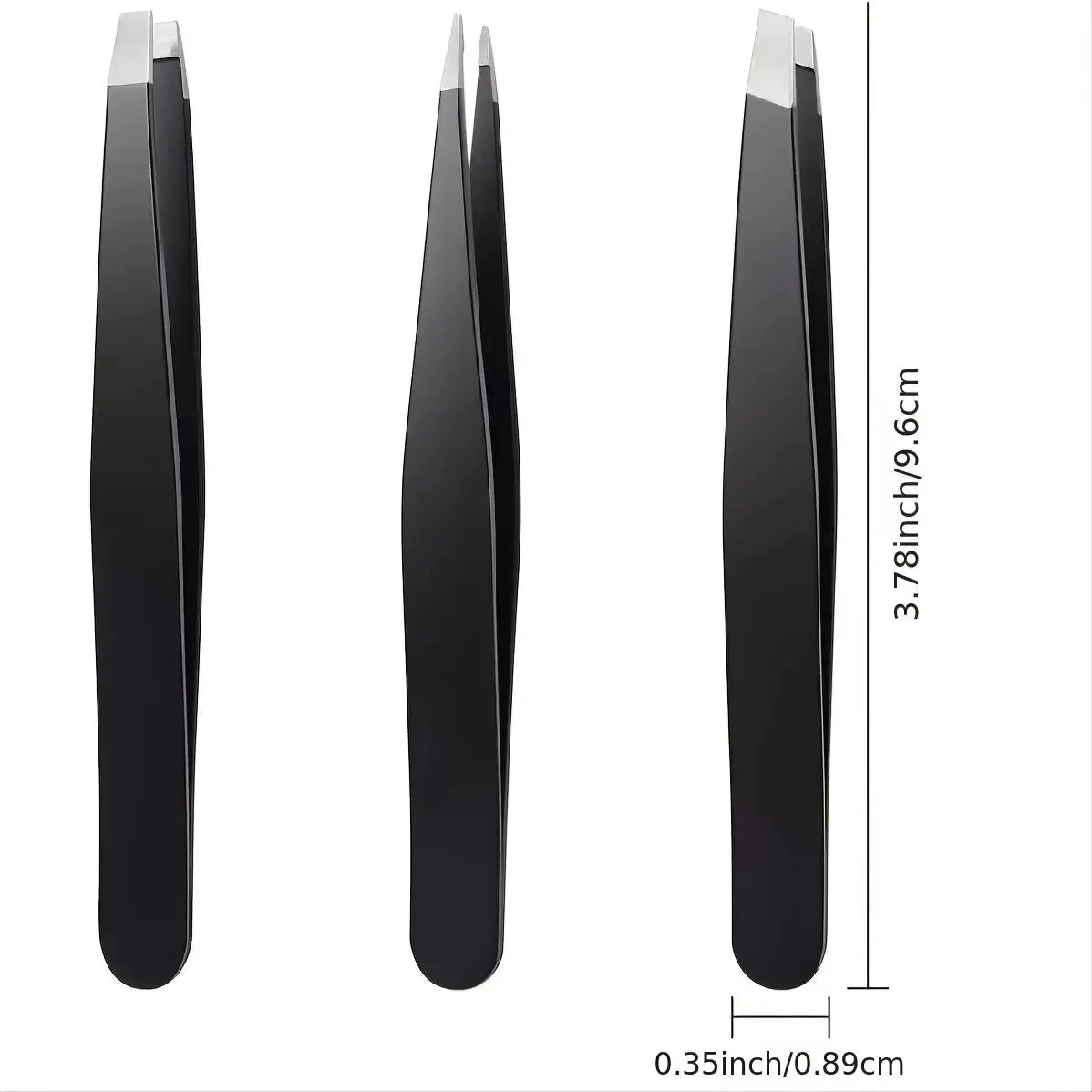 4-in-1 Precision Tweezers Set, Stainless Steel, Multi-Tip, Perfect for Eyebrow & Hair Removal