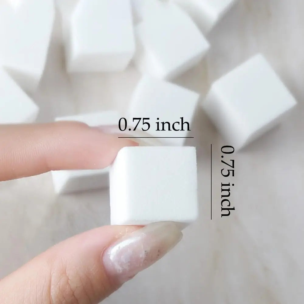 50/20Pcs Soft Nail Sponges for Ombre Powder Gradient Effect Makeup Foam Nail Art Sponges Brush With Grabbing Pen Manicure Tools