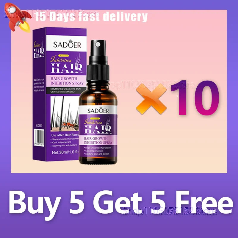 Hair Inhibition Serum Spray Painless Permanent Depilatory Cream Slow Hair Regrowth Full Body Private Parts Silky Skin Care