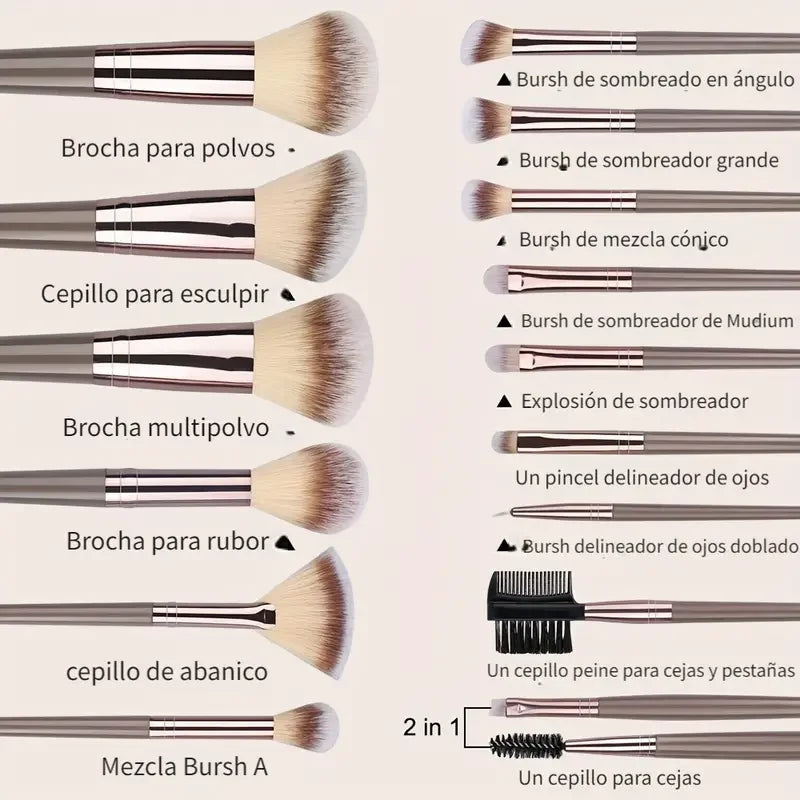 Professional 3-20PCS Makeup Brushes Set Soft Fluffy Foundation Eyeshadow Concealer Blending Blush Brush Kabuki Women Beauty Tool
