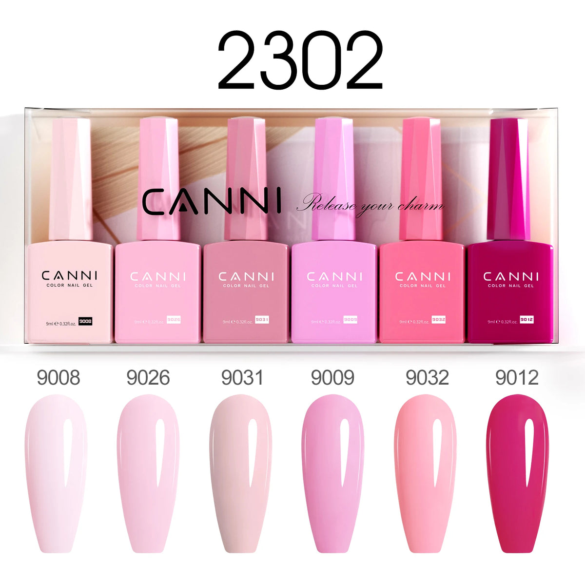 CANNI Hema Free Nail Gel Polish Christmas Red Color Collection Semi Permanent Nail Dehydrator Primer 9ml French Gorgeous Color