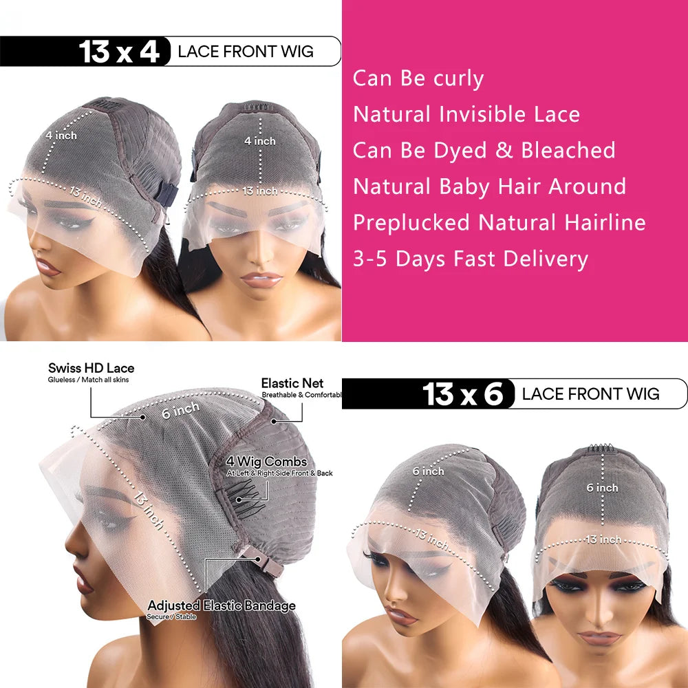 13x6 Hd Lace Frontal Straight Bob Wig Human Hair Glueless 5x5 Glueless Lace Front Wigs 13x4 Bone Straight Short Bob Wig Human Hair For Women