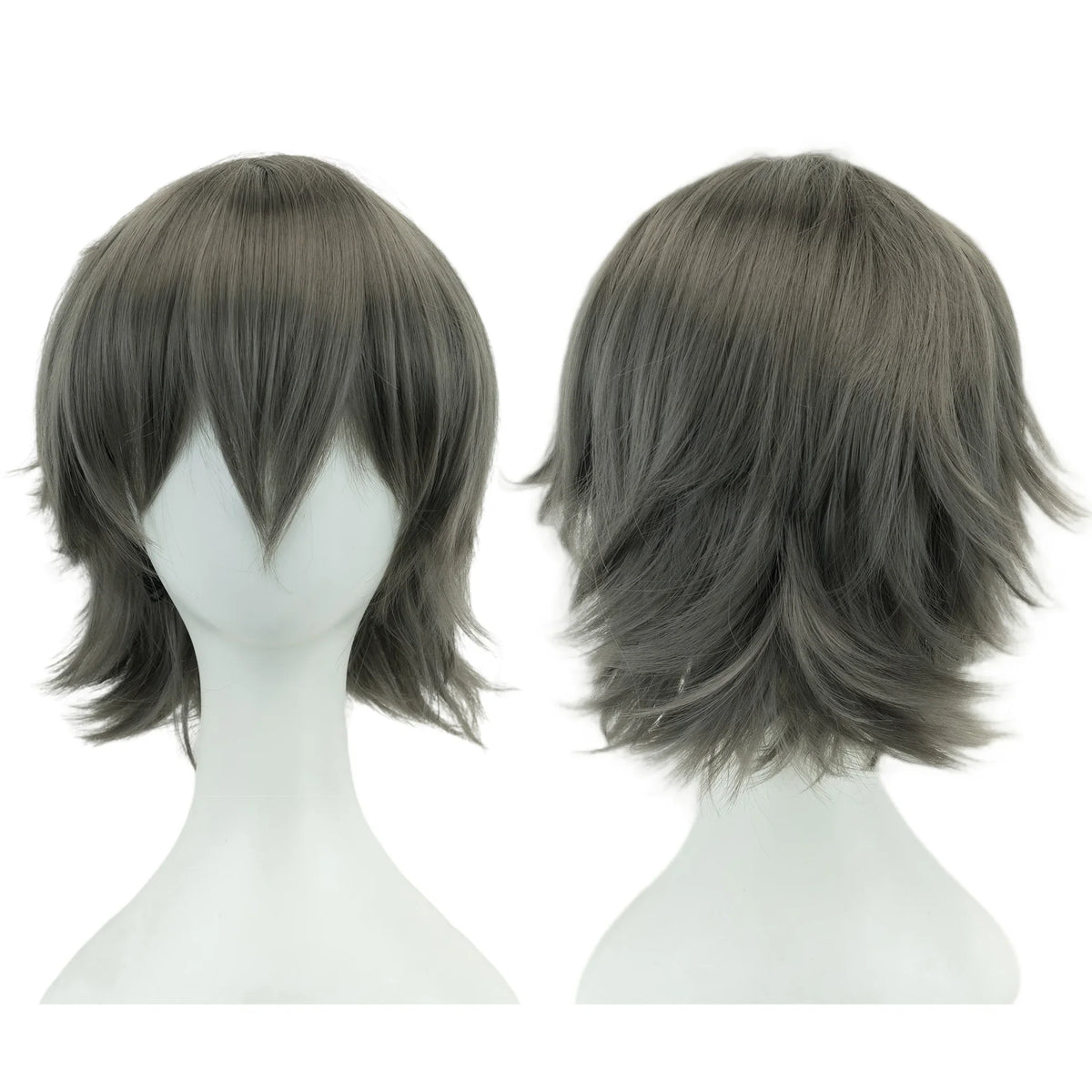 Synthetic Unisex 12 Inches Short Cosplay Hair Party BOB Wigs with Bangs Pink Blonde Orange Halloween Costume Lolita Wig