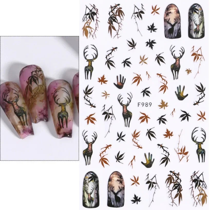 5D White Snowflakes Embossed Nail Art Stickers Winter Charm Decals Self Adhesive Christmas New Year Slider Decoration Manicure