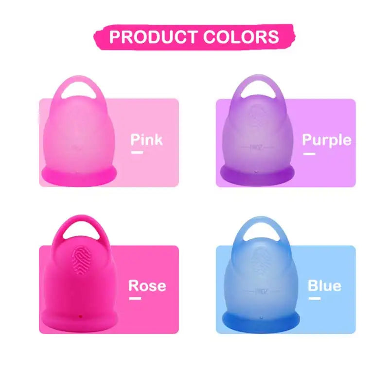 Menstrual Cup With Storage Case Medical Silicone Menstrual Cup Sterilizer Cup Women's Health Care Period Accessories Kit