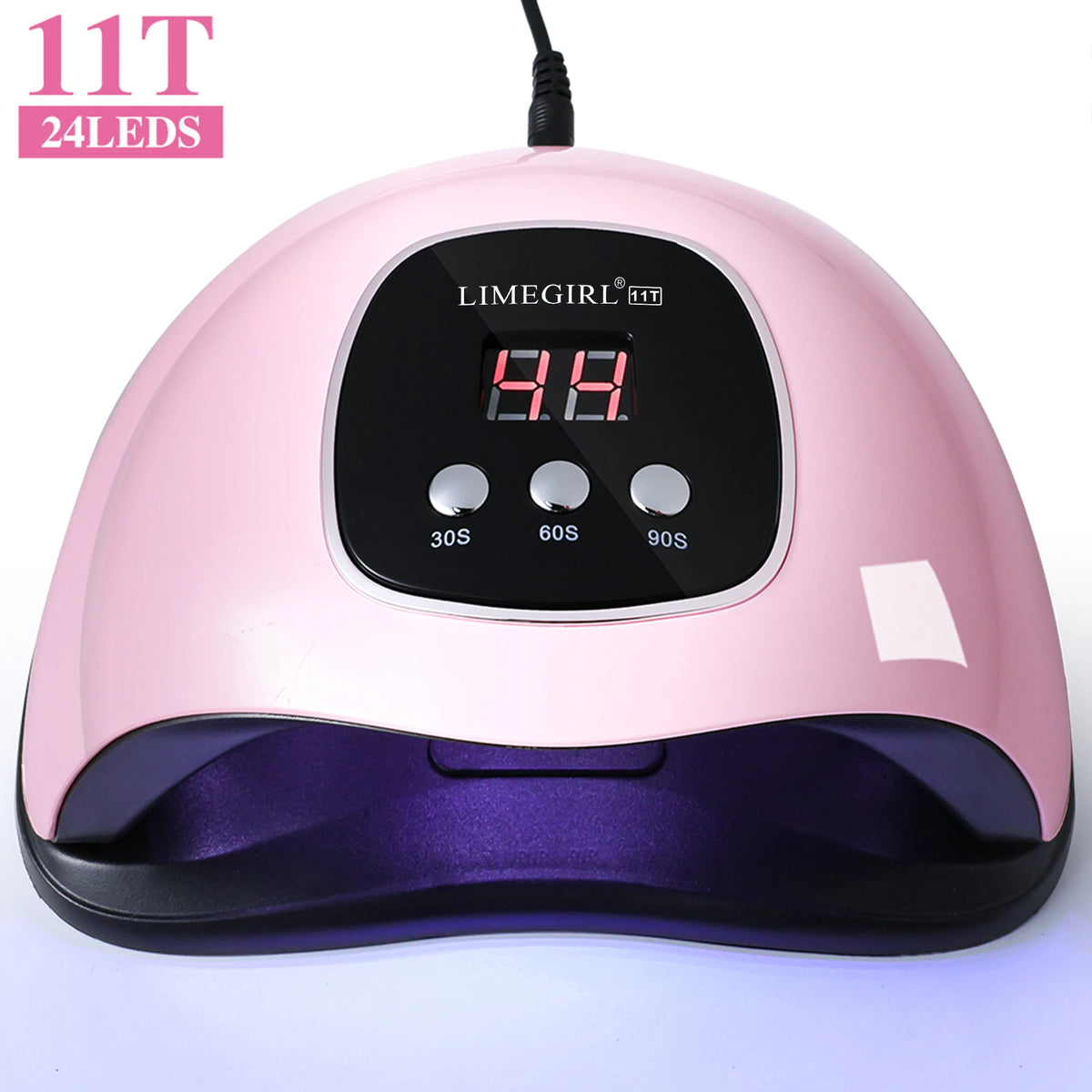 LIMEGIRL 24LED UV Lamp for Nails Gel Polish Varnish Drying With LED Display And Motion Sensing Professional Manicure UV Lamp for Acrylic Resin Dryer Home Use Tool