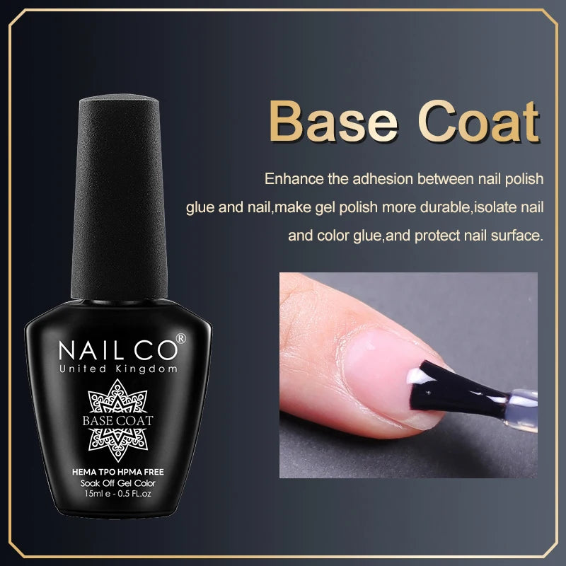 NAILCO 15ml TPO-Free Nail Gel Polish Vernis Semi Permanent Nails Art Manicure Design Hybrid Remover Gel Top Coat Ongle Gel UV