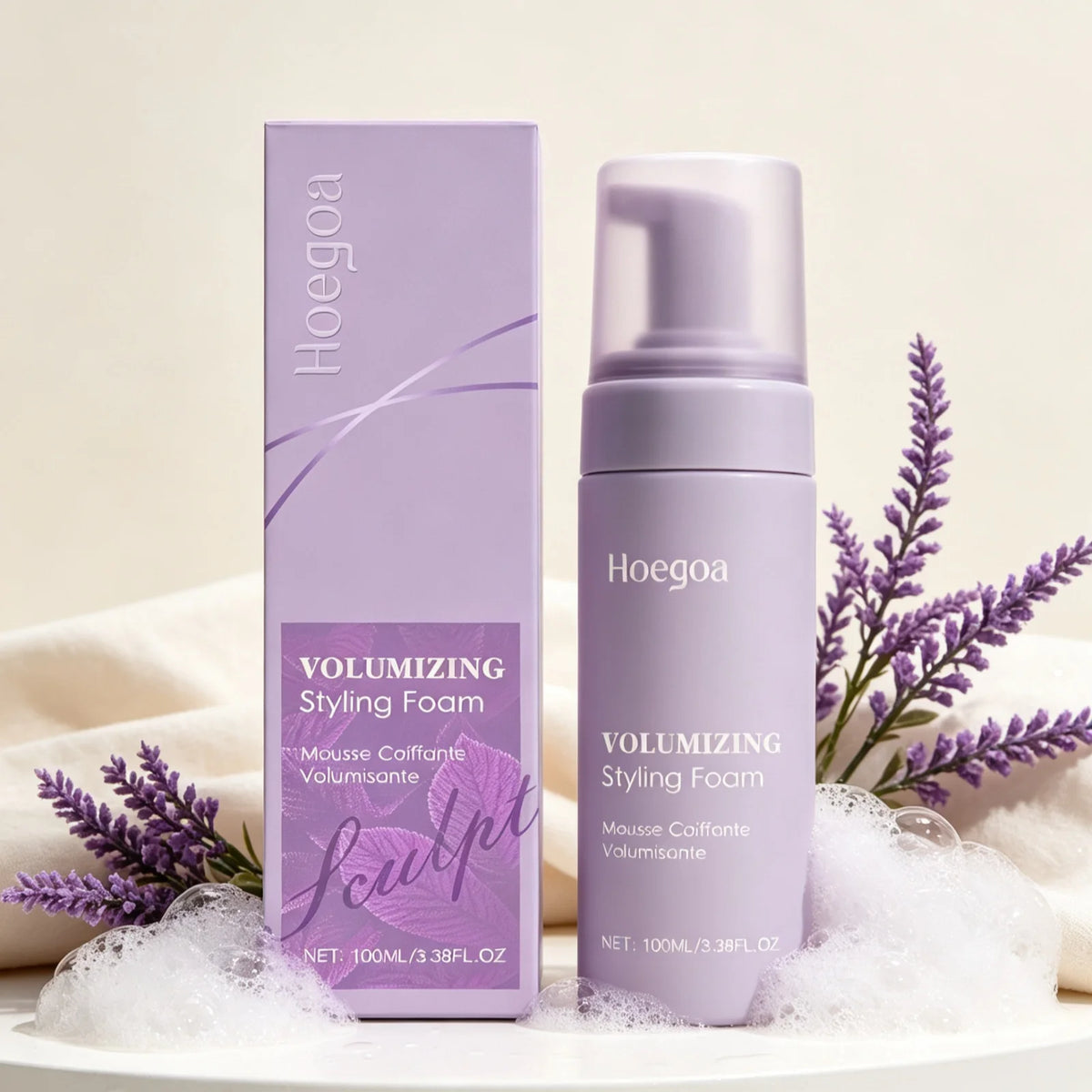 Hoegoa Hair Styling Mousse Deep Moisturizing Long Lasting Styling Oil Control Refreshing Reduce Frizzy Hair Volumizing Mousse