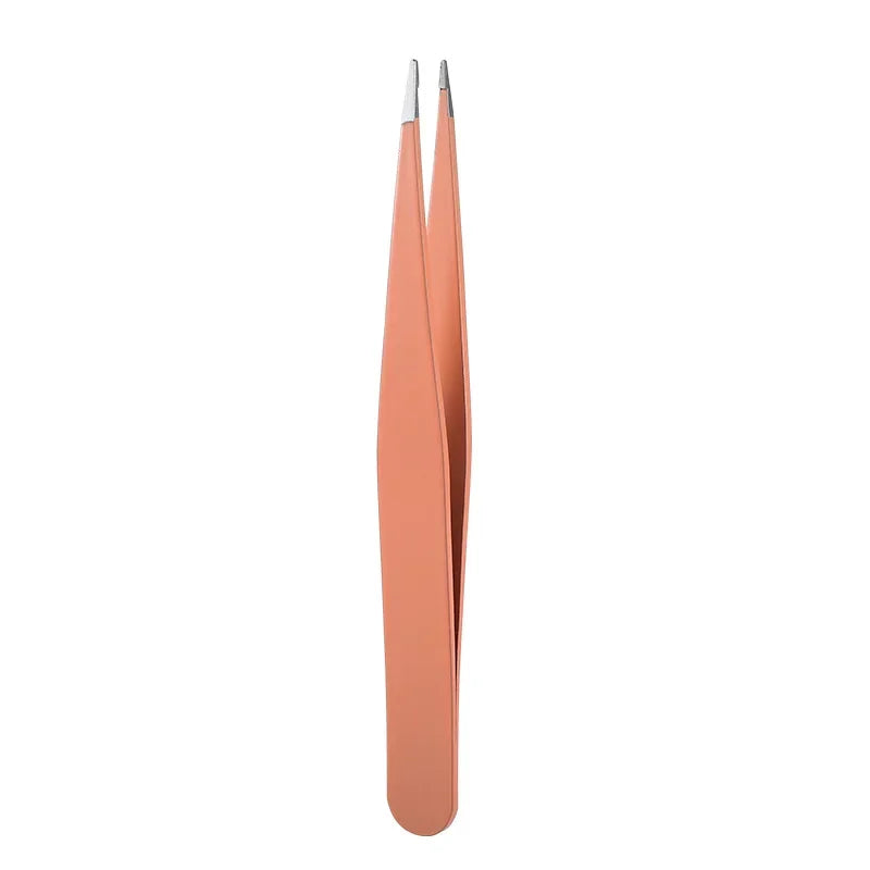 1/4pcs Stainless Steel Tweezers Kit Eyebrow Eyelash Tweezers with Storage Bag Hair Removal Tweezers for Beauty Salon&Home Use