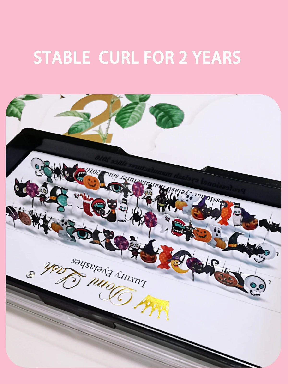 D Curl 60 Pcs 3D Halloween Cosplay Eyelash Extension New Fashion Christmas Glitter Soft Mink False Eyelash Individual Lashes
