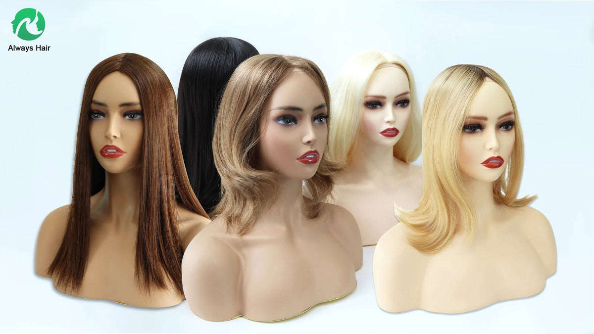 TP22- 18" Thin Skin Toupee For Women 7x9" Polyskin Brazilian Hair Human Hair Toppers