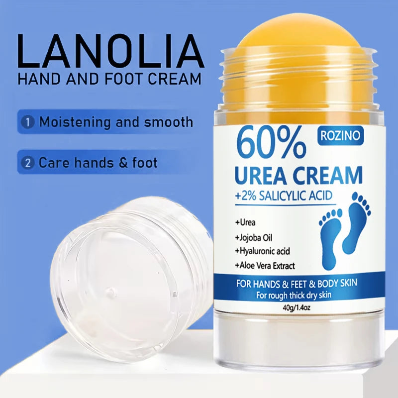 [Super Anti-Cracking] 60% Urea + 2% Salicylic Acid Hand and Foot Stick, Super Strong 50X Anti-Cracking Hand and Foot Cream Stick Plus+, Super Strong Anti-Cracking, 2-Minute Deep Hydration, Fast Results, Deep Moisturizing, Loc