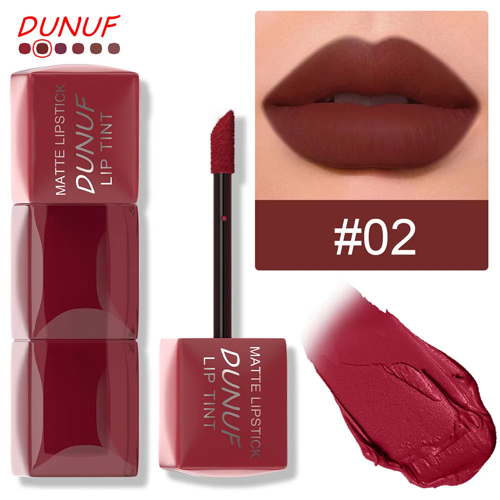 Velvet Matte Lip Gloss Hydrating Moisturizing Long Lasting Waterproof Non Sticky Lip Stain Nude Colors Lip Glaze