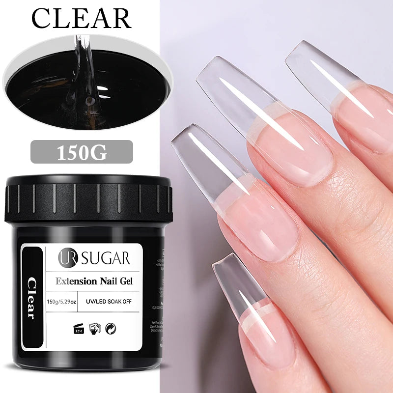 UR SUGAR 150g Extension Jelly Nude Pink Rose Red Quick Extension Gel Nail Polish Nail Extension UV LED Manicure Soak Off