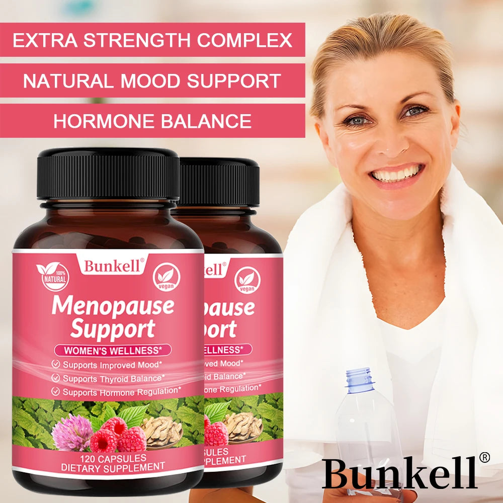 Menopause Support Supplements for Women Can Relieve Hot Flashes, Night Sweats, Mood Swings, Low Energy and More.