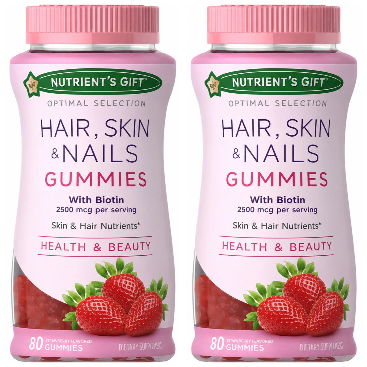 Biotin Gummies 2500mcg for Hair Growth Vitamin Gummies with Vitamin C & E for Skin Antioxidant Collagen Production, 80 Gummies
