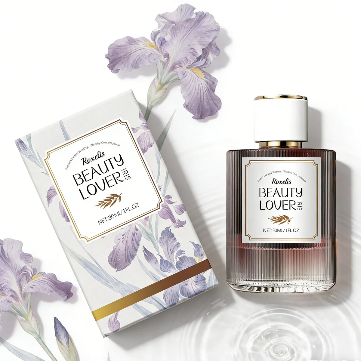 Roxelis Iris Woody Aroma Elegant Fresh Long Lasting Portable Fragrance Oil Gentle Mood Enhancer Easy Carry