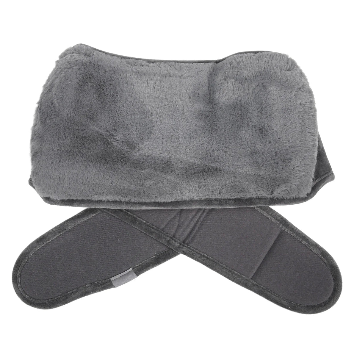 Hot Water Bag Uterus Warming Waist Belt Dark Gray Adjustable Thick Soft Plush Waist Cover for Hot Water Bottle