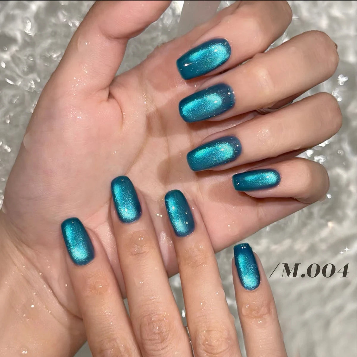 MIANEL 10ML 2026 New Satin Blue Glacier BubbleCrystal Cat Eye Gel Nail Polish For Nail Salons Blue Nails 1-8PCS