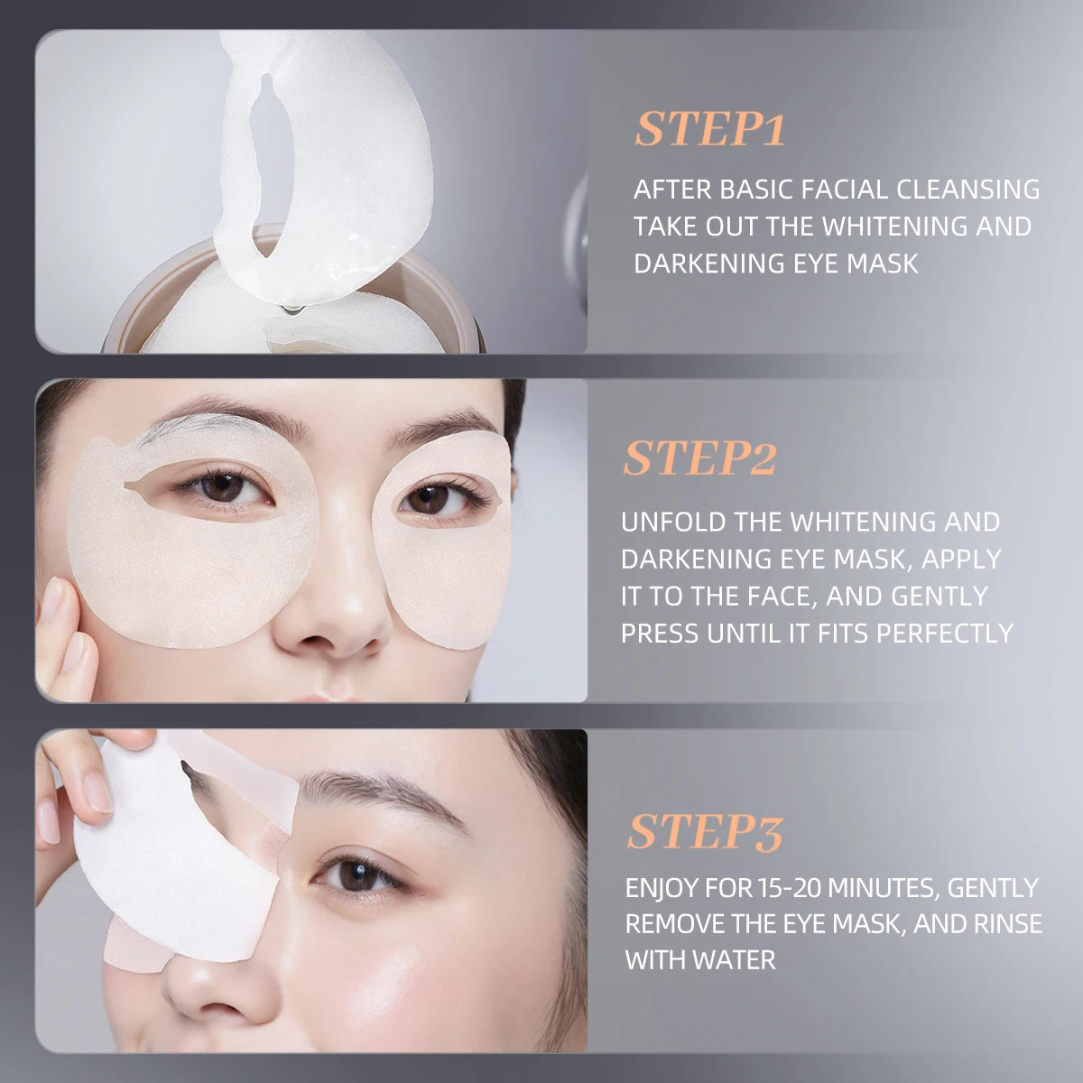 Mercilen Eye Mask 60 Pieces, Contains Niacinamide, Collagen, and Hyaluronic Acid to Tighten and Moisturize the Skin Around the Eyes, Making It More Hydrated and Radiant, Goodbye to Dryness and Dullness, Suitable for All Skin