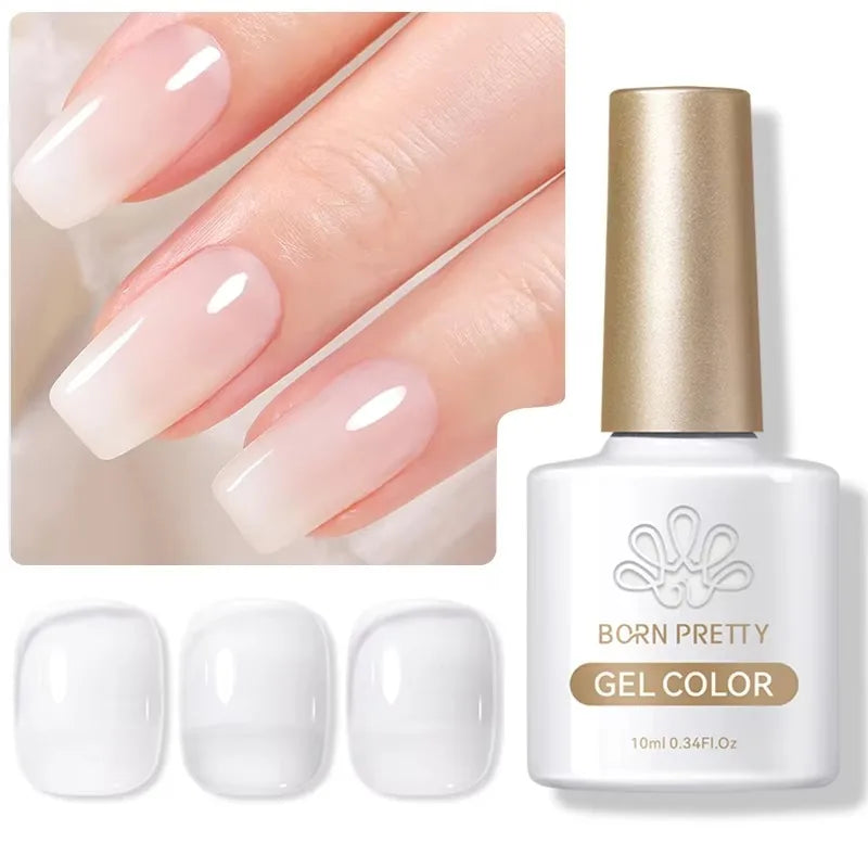 BORN PRETTY 10ml Gel Nail Polish Gel 130 Colors Semi Permanent Solid Nail Gel Varnish Soak Off UV Gel for Base Top Coat
