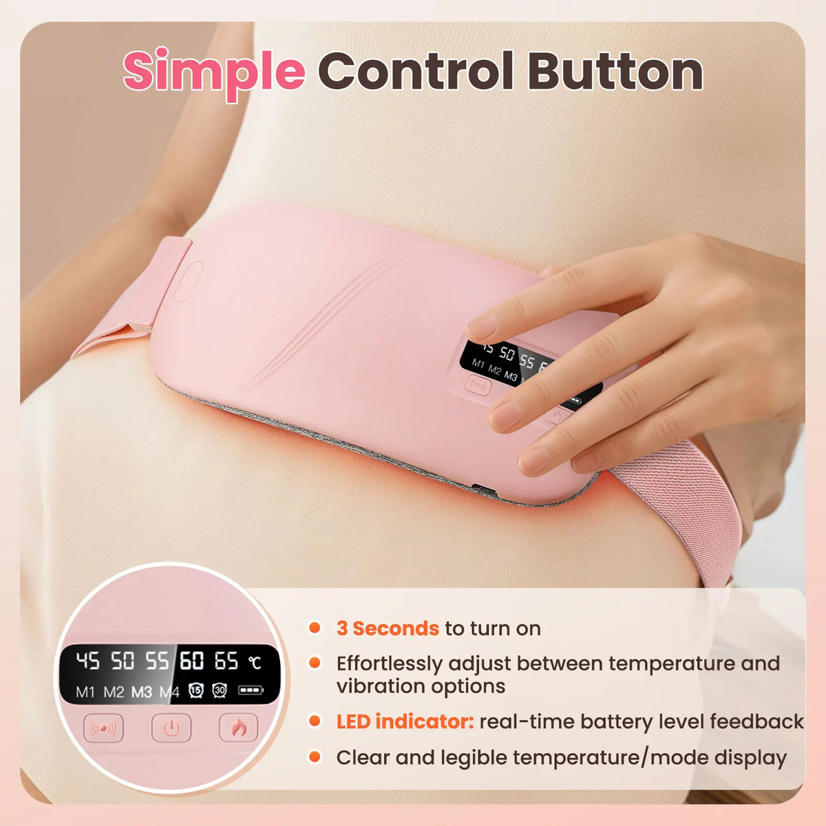 Portable Electric Heating Pad Menstrual Cramp Massager Women Period Care Hot Compress Device Vibration Abdominal Warm Palace Bel