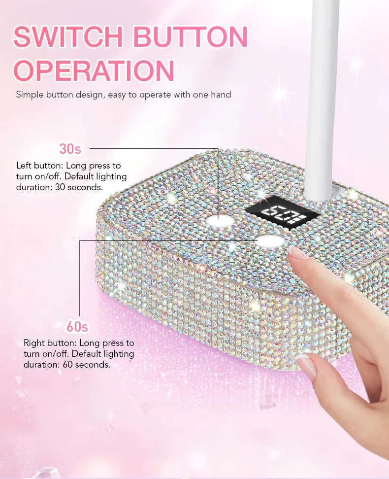 360 Bendable Professional Nail Lamp 9 LEDS UV Nail Dryer Auto Sensing Touch Control Fast Drying Nail Light  Nail Lamp