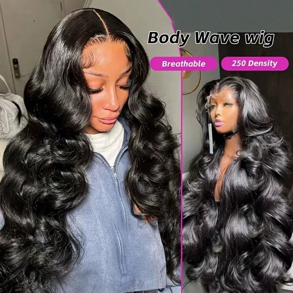 Body Wave Human Hair Wigs 13x6 Hd Transparent Lace Frontal Brazilian Hair 30 40 Inch Wet And Wavy 13x4 Lace Front Human Hair Wig