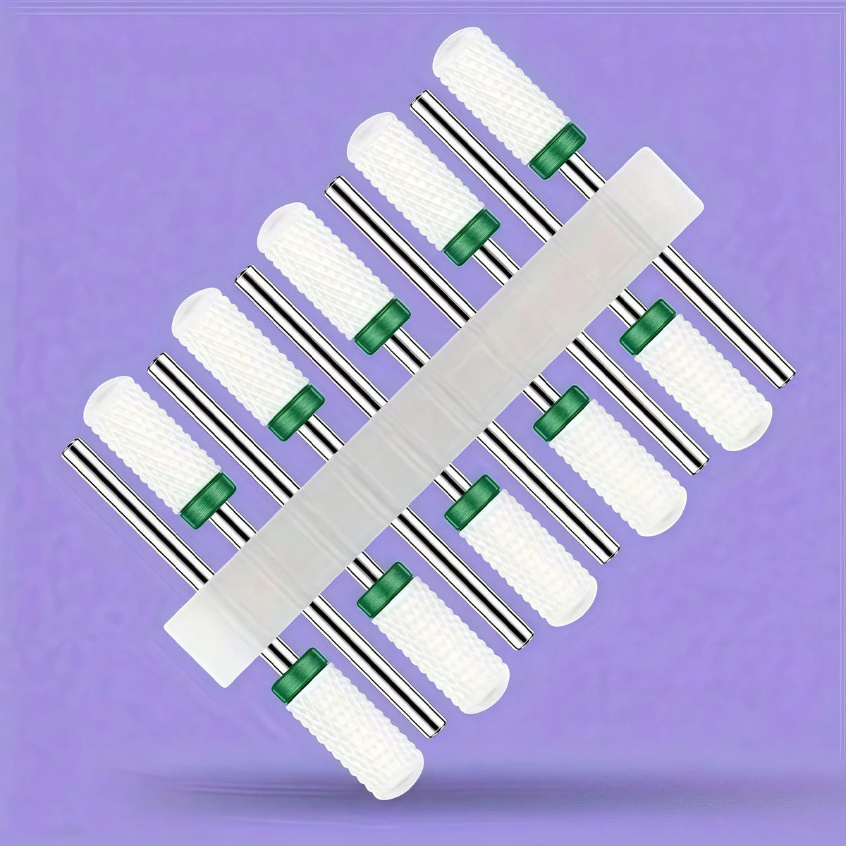 10pcs Ceramic Nail Buffering Heads for Perfect Nail Finish Professional Grade Ceramic Material for Smooth And Shiny Nails