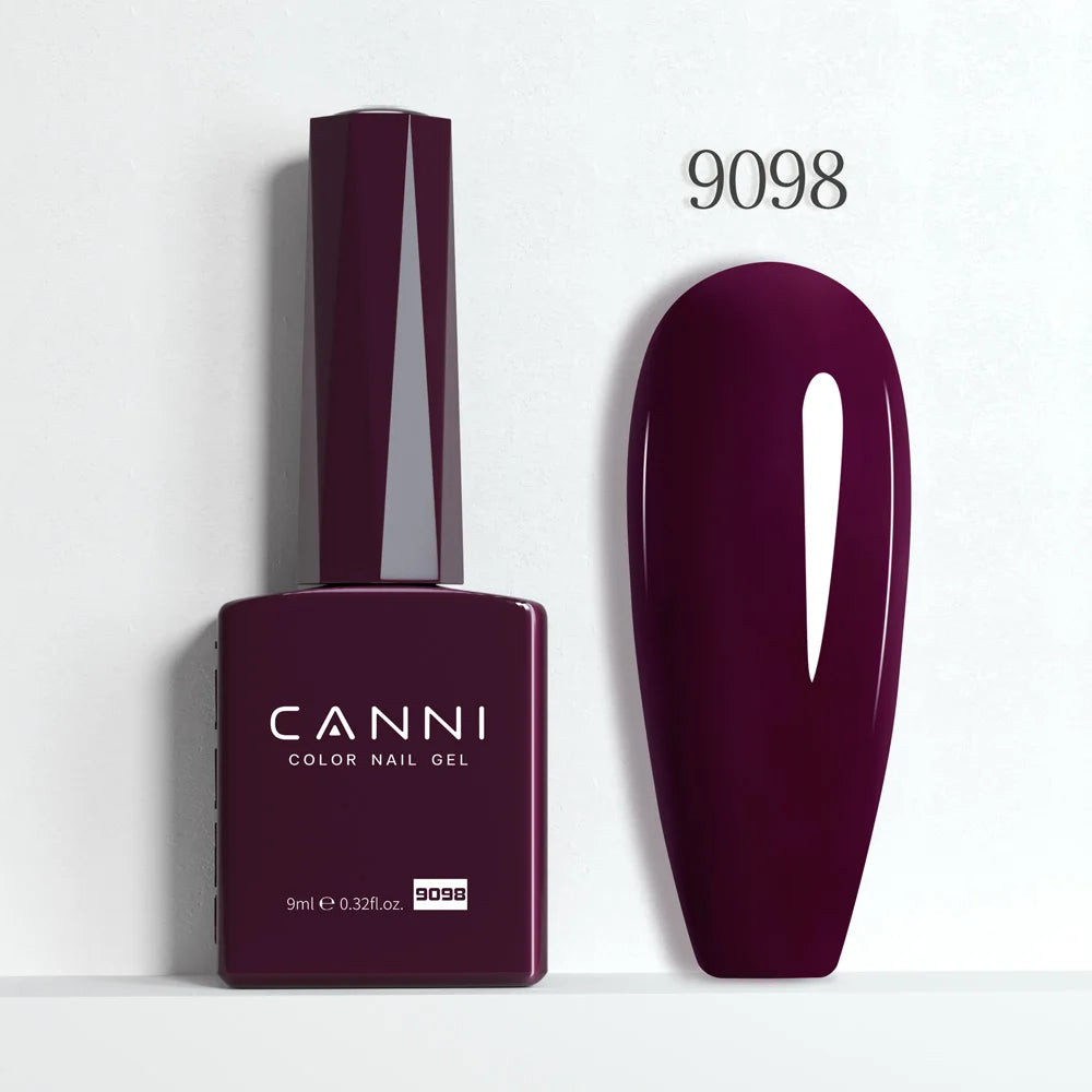 CANNI Hema Free Nail Gel Polish Christmas Red Color Collection Semi Permanent Nail Dehydrator Primer 9ml French Gorgeous Color