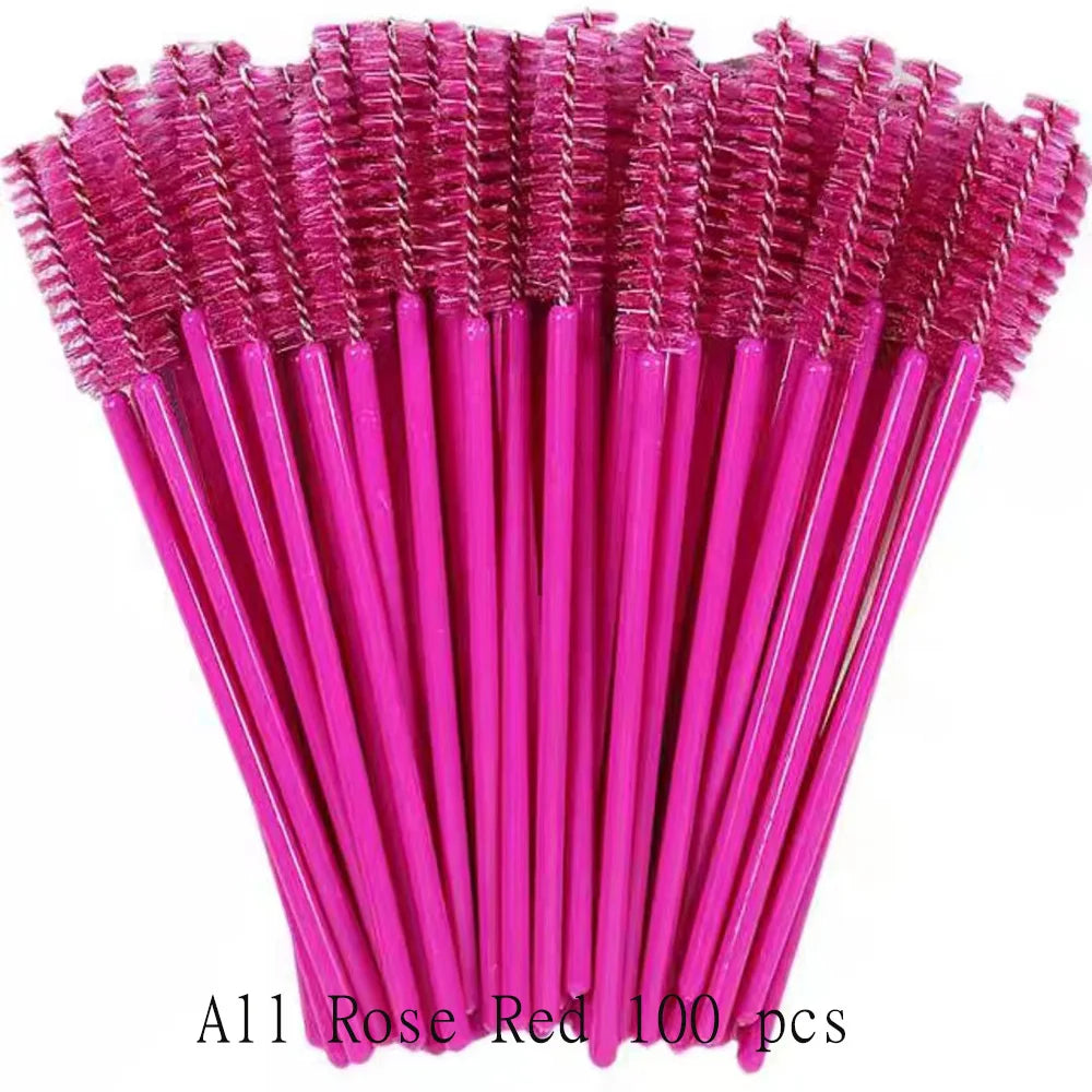100 Pcs Disposable Eyelash Mascara Brushes for Eye Lashes Extension Eyebrow and Makeup of Makeup Tools