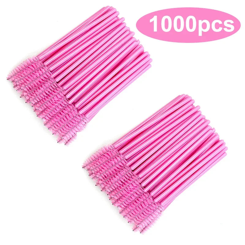 Eyelash Brush Mascara Wands Spoolies Eyebrow Lash Cleaning Brushes Applicator Makeup Tools 50/1000/2000pcs