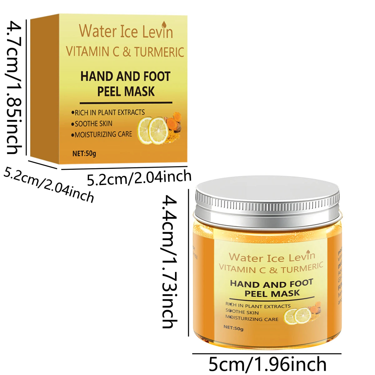 1/3/5/10 Pcs Vitamin C Turmeric Hand and Foot Skin Mask Moisturizing Exfoliating Hand Wax Cream Exfoliating Foot Skin Care