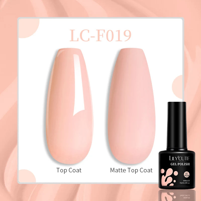 LILYCUTE 7ML Quick Extension Nail Gel Vernis Semi Permanent Acrylic Crystal White Clear Nude Gel Nail Polish UV Construction Gel