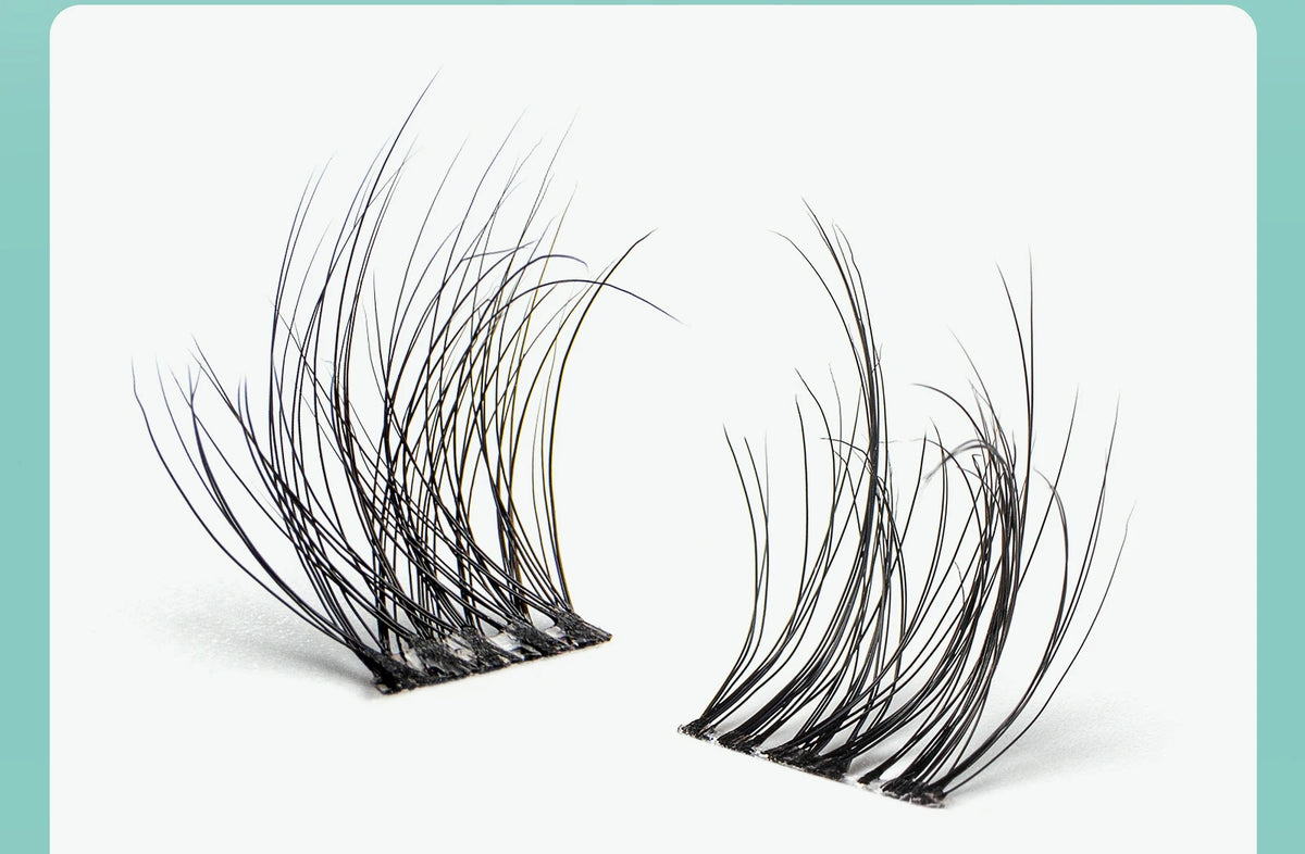 Individual Lashes Cluster C Curl Mix Lash Clusters 3D Wispy DIY Eyelash Extension 0.1mm Super Thin Band Resuable Natural Lashes